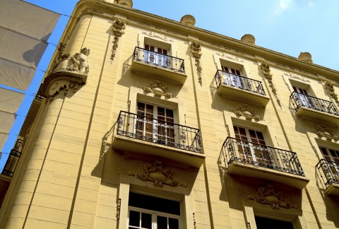 Typical spanish building in the city center of Cordoba